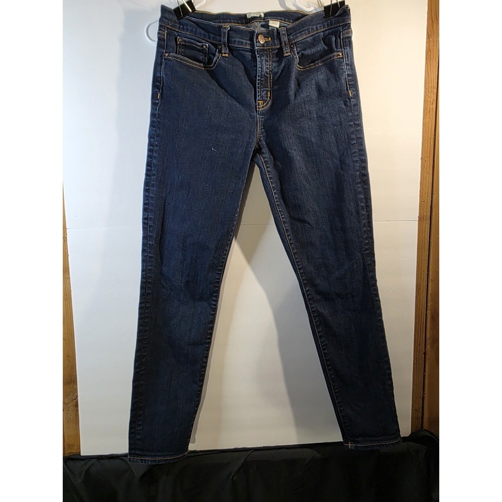 J.CREW Women's Blue Jeans, Size 29, Dark Wash, Stretch, Mid-Rise 0526-7